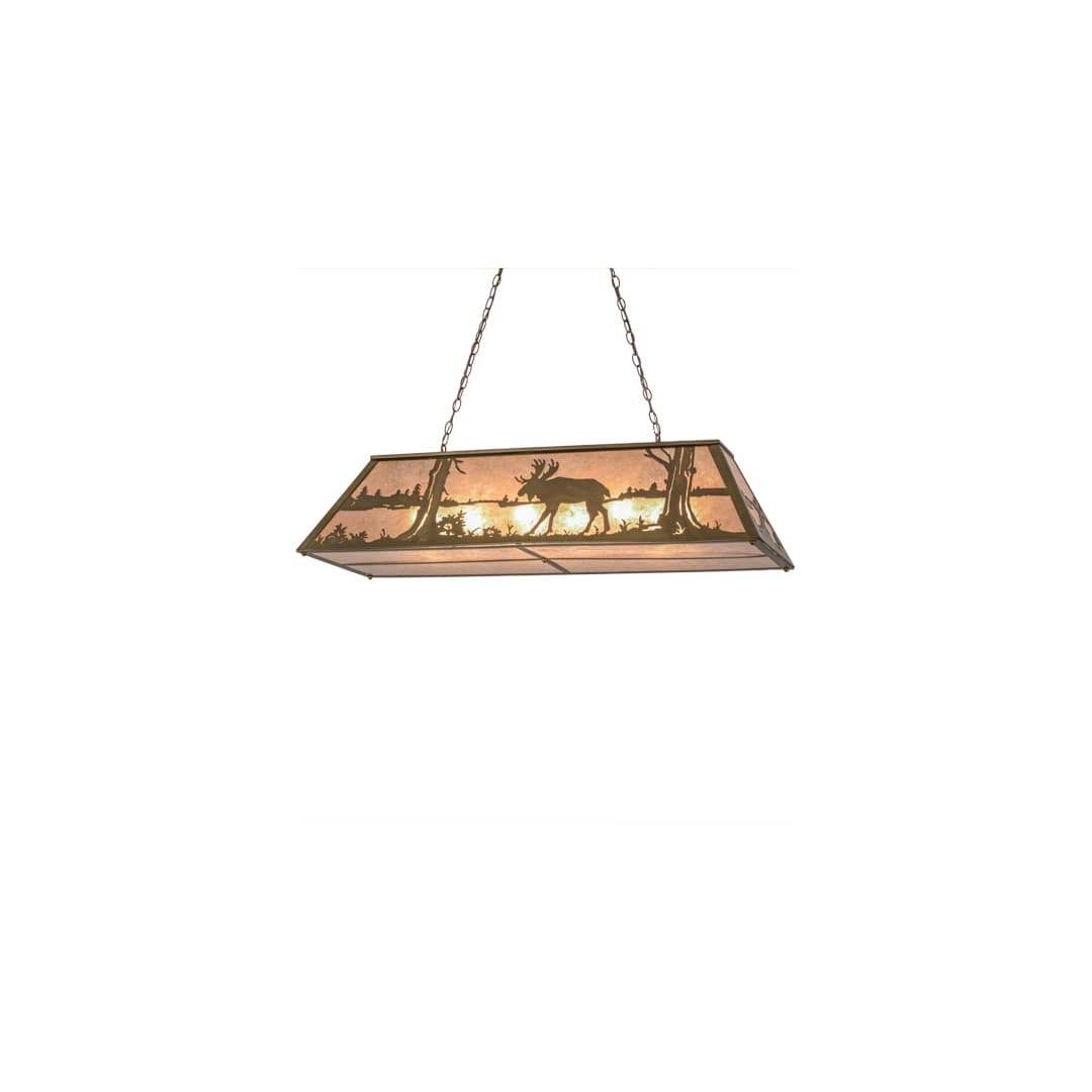 Moose at Lake 9 Light 17" Wide Linear Pendant