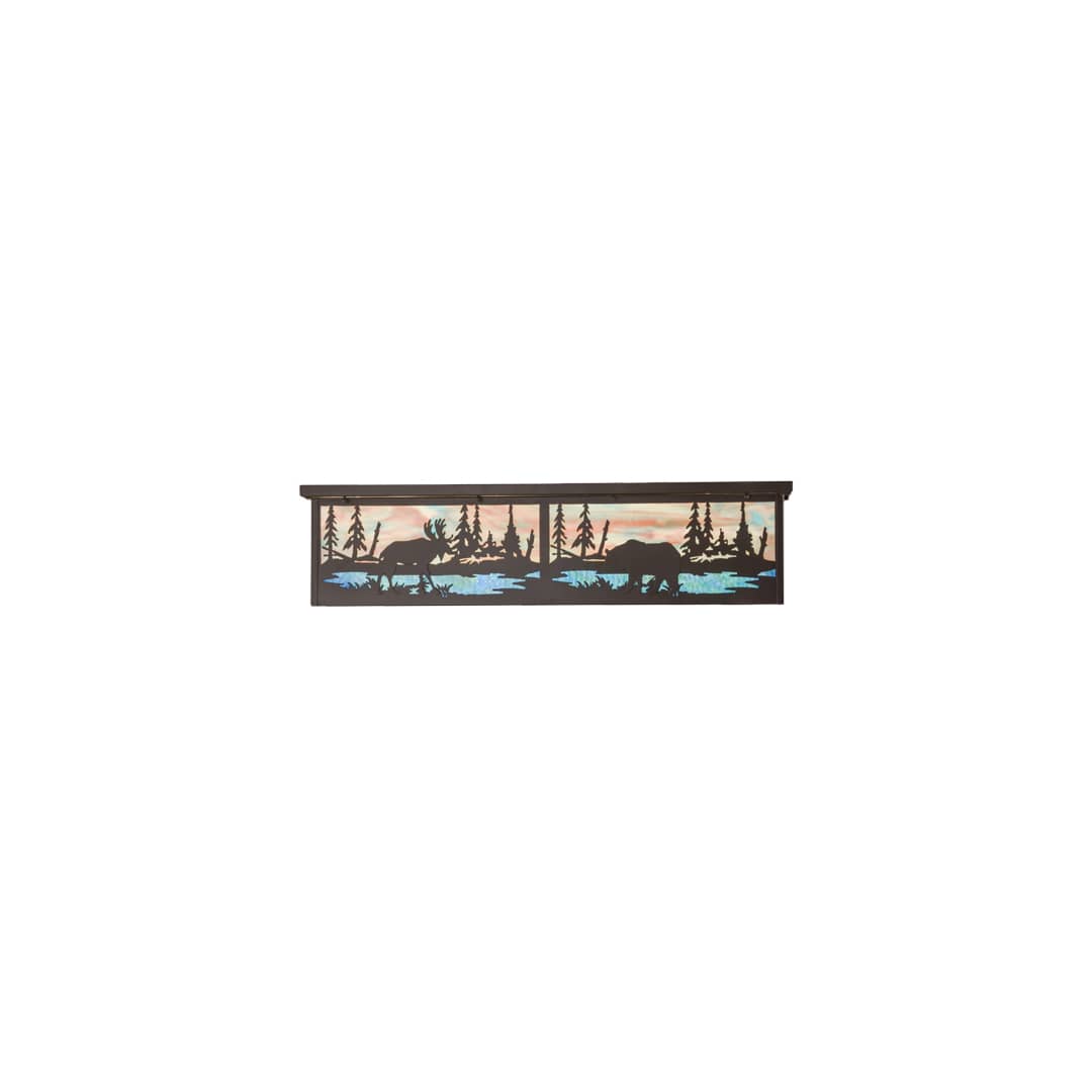 Wildlife at Pine Lake 8 Light 36" Wide Flush Mount Ceiling Fixture