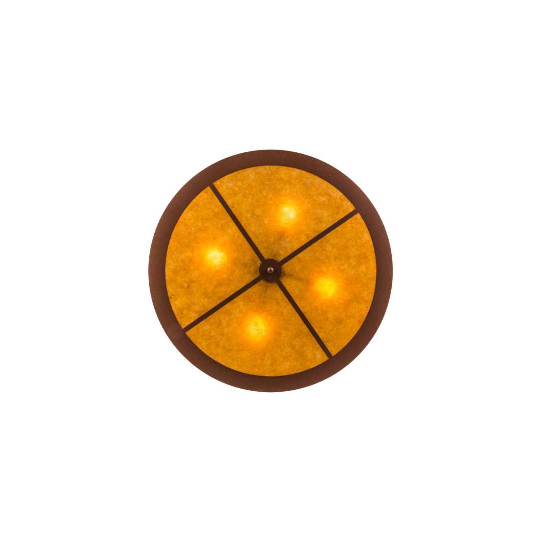 Mountain Pine 4 Light 36" Wide Semi-Flush Drum Ceiling Fixture - Rust Finish