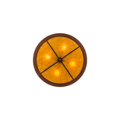 Mountain Pine 4 Light 36" Wide Semi-Flush Drum Ceiling Fixture - Rust Finish