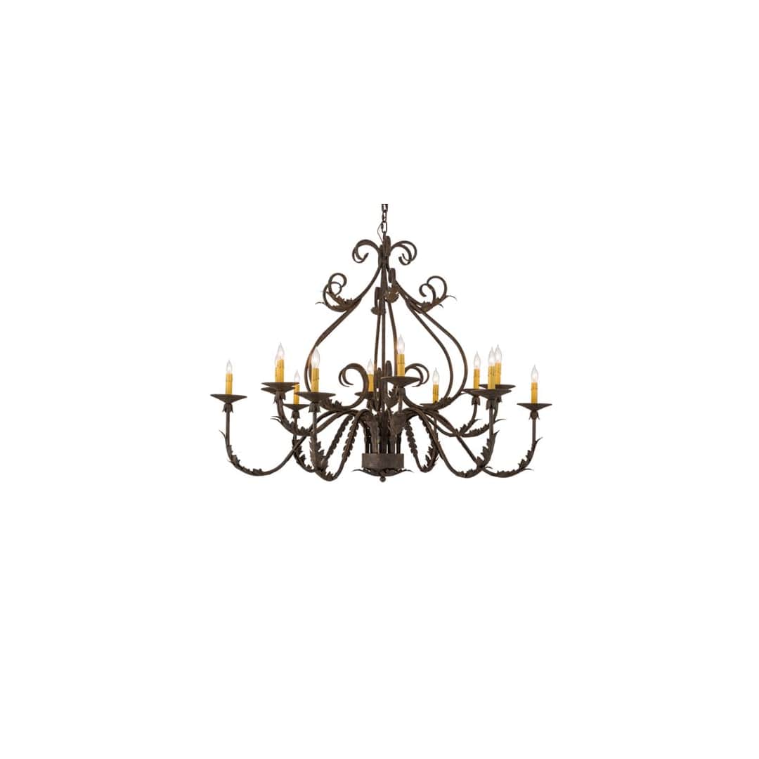 French Elegance 12 Light 48" Wide Taper Candle Style Chandelier