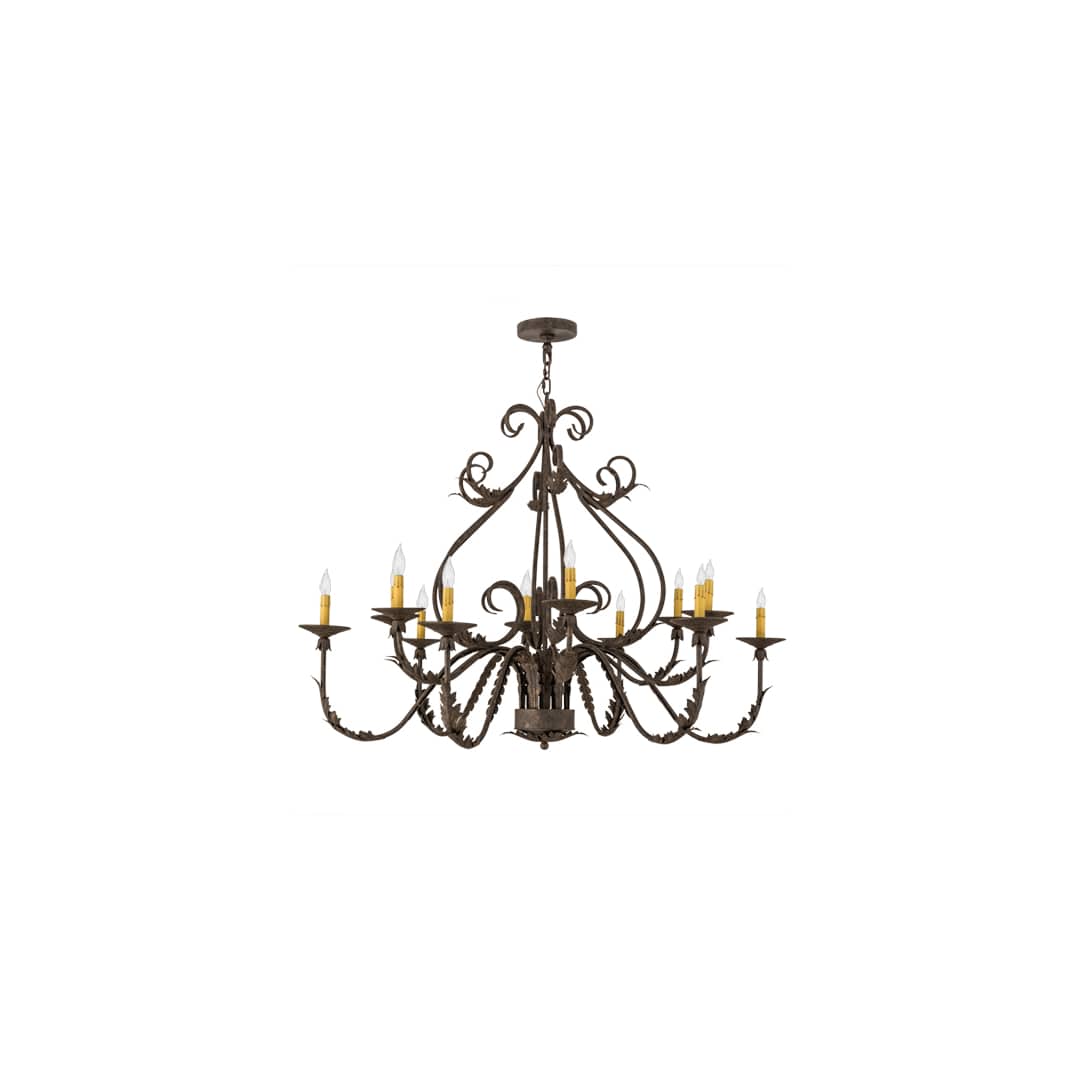 French Elegance 12 Light 48" Wide Taper Candle Style Chandelier