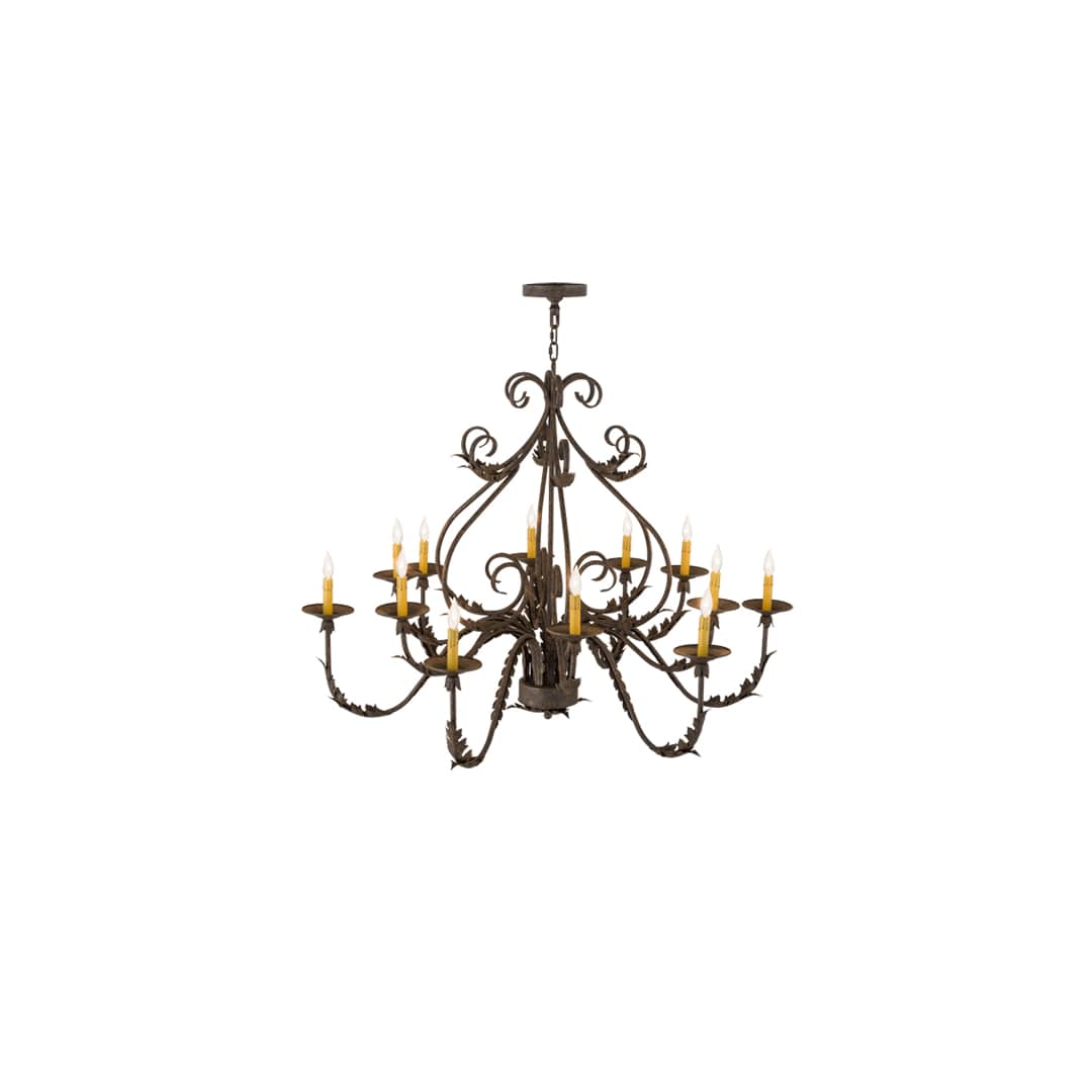 French Elegance 12 Light 48" Wide Taper Candle Style Chandelier