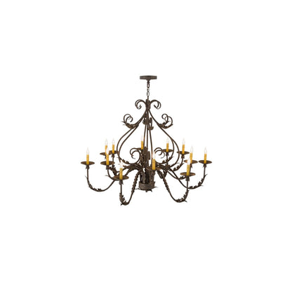 French Elegance 12 Light 48" Wide Taper Candle Style Chandelier