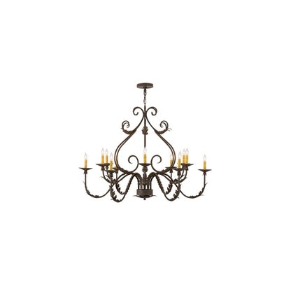 French Elegance 12 Light 48" Wide Taper Candle Style Chandelier