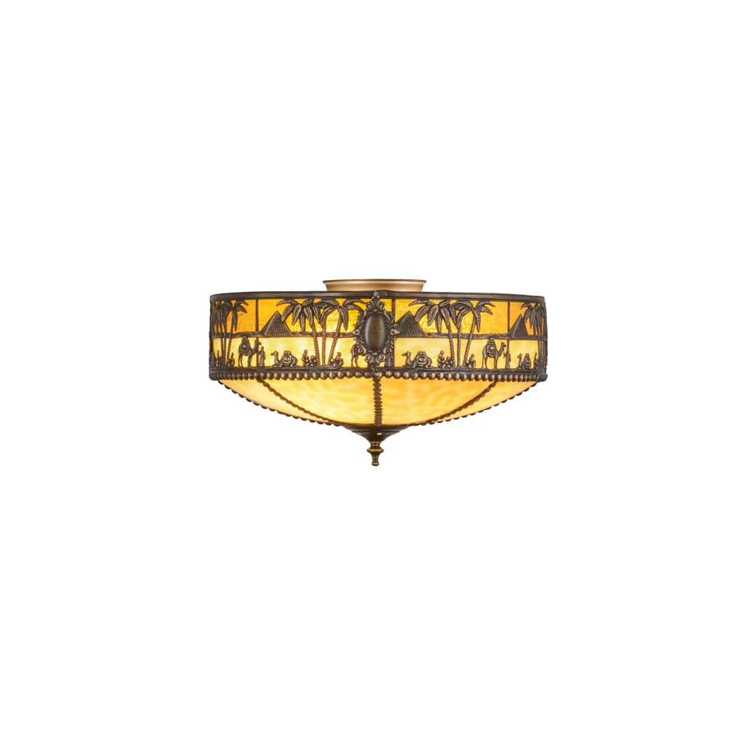 Camel 3 Light 16" Wide Flush Mount Bowl Ceiling Fixture