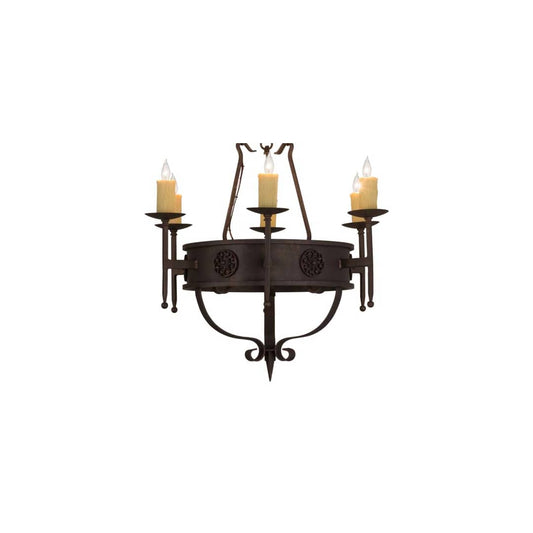 Calandra 6 Light 30" Wide Taper Candle Style Chandelier