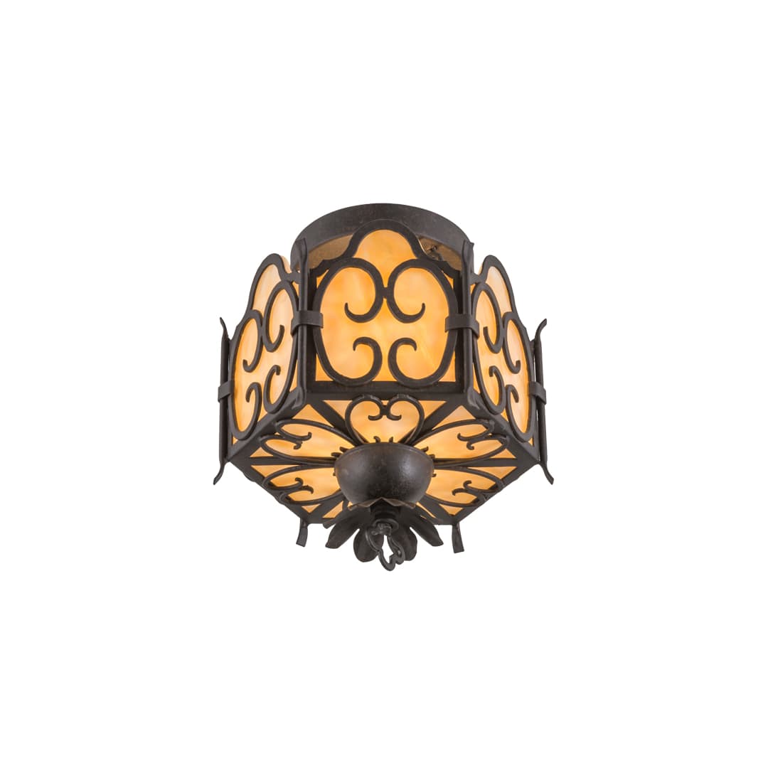 Radha 11" Wide Semi-Flush Drum Ceiling Fixture