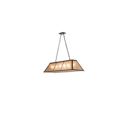 Tri-Panel 6 Light 17" Wide Linear Pendant