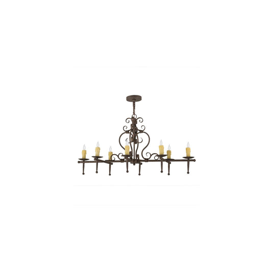Monica 8 Light 21" Wide Taper Candle Linear Chandelier