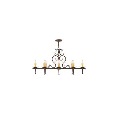 Monica 8 Light 21" Wide Taper Candle Linear Chandelier