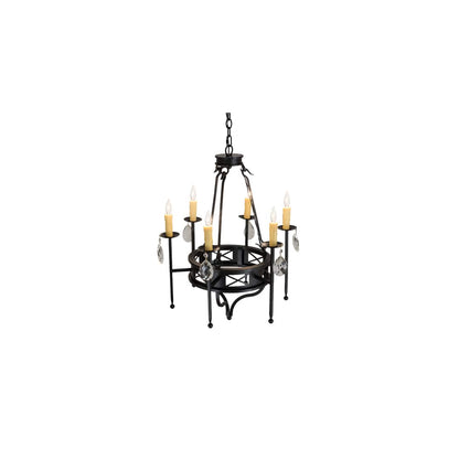 Gina 6 Light 24" Wide Crystal Candle Style Chandelier