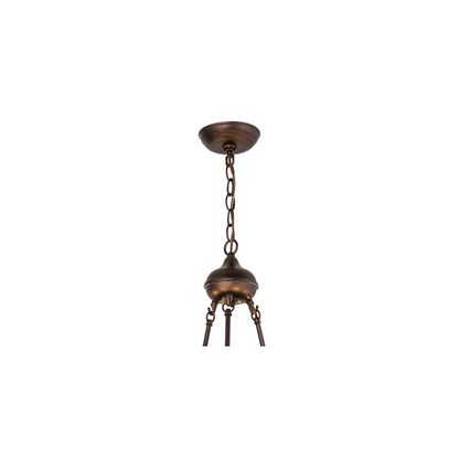 Tiffany Jeweled Peacock 6 Light 34" Wide Chandelier