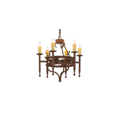 Jasmine 6 Light 24" Wide Taper Candle Style Chandelier