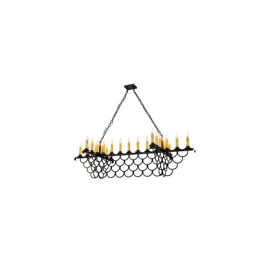 Picadilly 23 Light 32" Wide Taper Candle Linear Chandelier