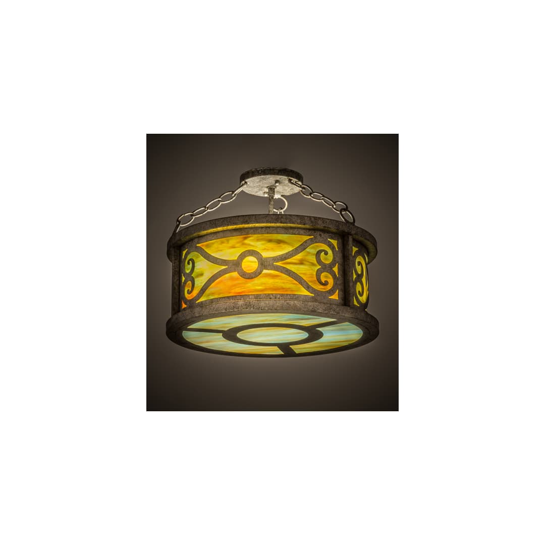 Donya 3 Light 16" Wide Semi-Flush Drum Ceiling Fixture