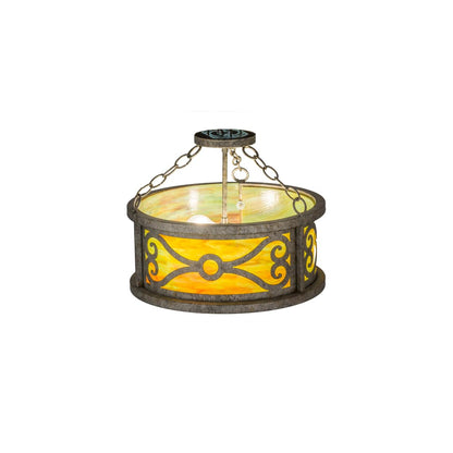 Donya 3 Light 16" Wide Semi-Flush Drum Ceiling Fixture