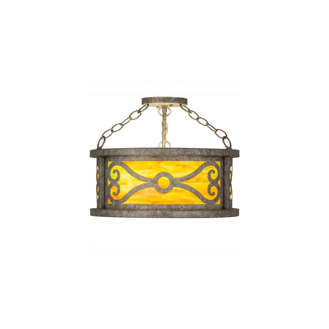 Donya 3 Light 16" Wide Semi-Flush Drum Ceiling Fixture