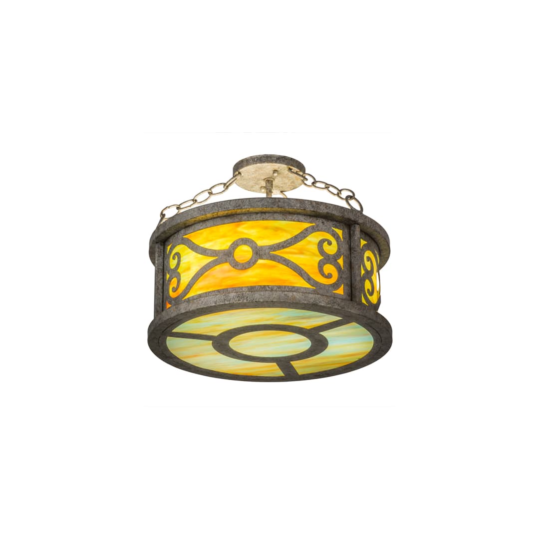 Donya 3 Light 16" Wide Semi-Flush Drum Ceiling Fixture
