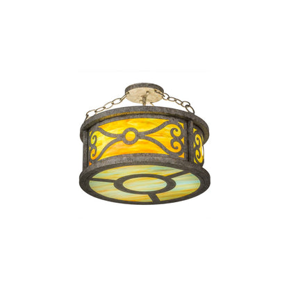 Donya 3 Light 16" Wide Semi-Flush Drum Ceiling Fixture