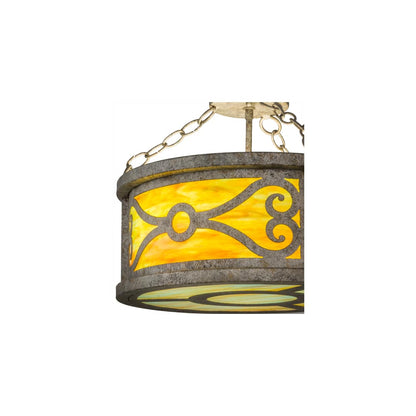 Donya 3 Light 16" Wide Semi-Flush Drum Ceiling Fixture