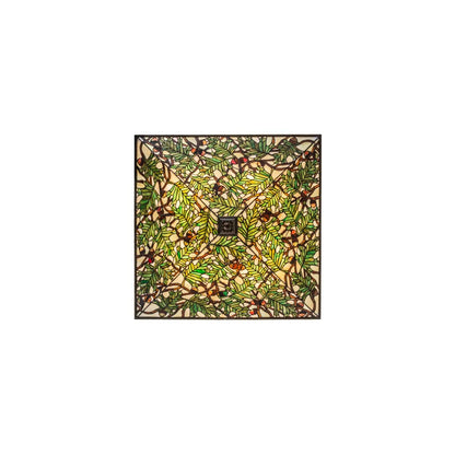 Acorn and Oak Leaf 4 Light 38" Wide Semi-Flush Ceiling Fixture