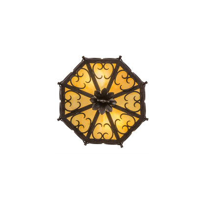 Radha 2 Light 15" Wide Semi-Flush Drum Ceiling Fixture