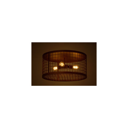 Paloma Golpe 3 Light 24" Wide Flush Mount Drum Ceiling Fixture