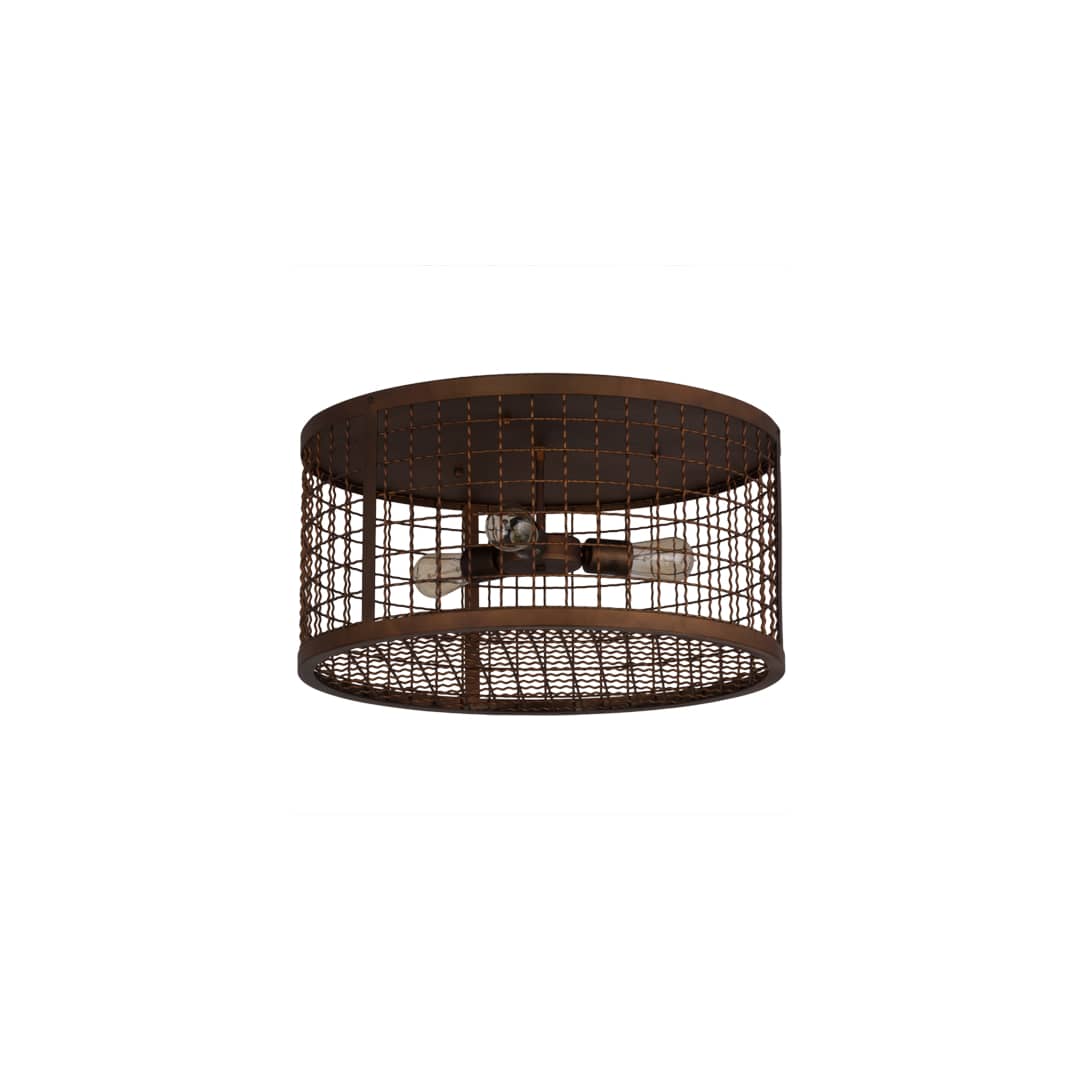 Paloma Golpe 3 Light 24" Wide Flush Mount Drum Ceiling Fixture