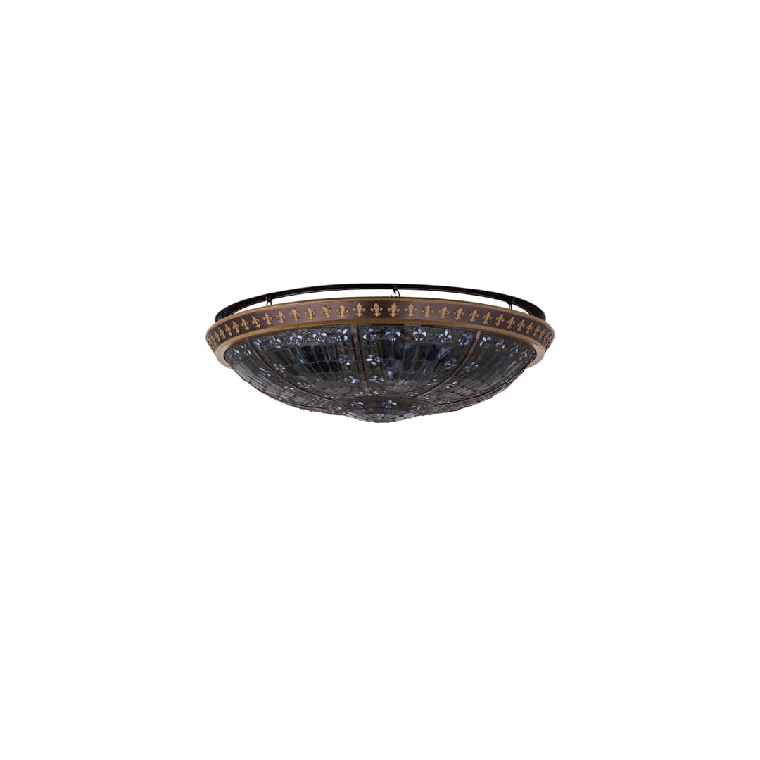 Fleur-de-lis 8 Light 47" Wide Semi-Flush Bowl Ceiling Fixture