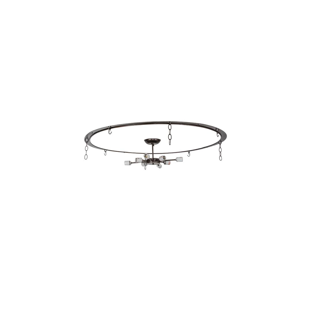 Fleur-de-lis 8 Light 47" Wide Semi-Flush Bowl Ceiling Fixture