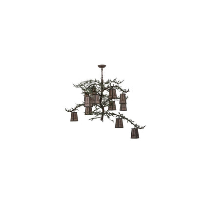 Pine Branch Valley View 12 Light 52" Wide Chandelier