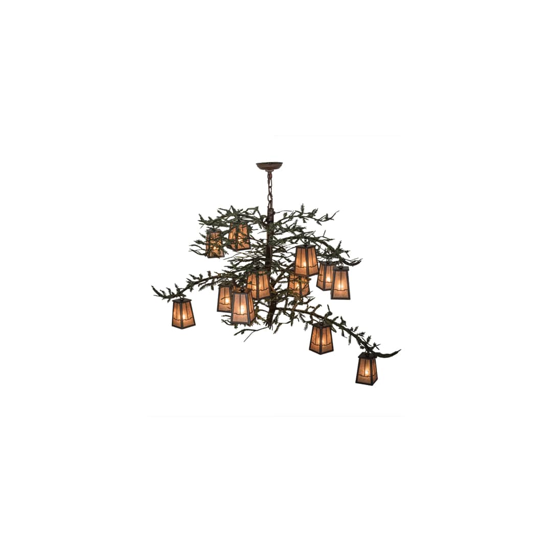 Pine Branch Valley View 12 Light 52" Wide Chandelier