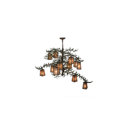Pine Branch Valley View 12 Light 52" Wide Chandelier