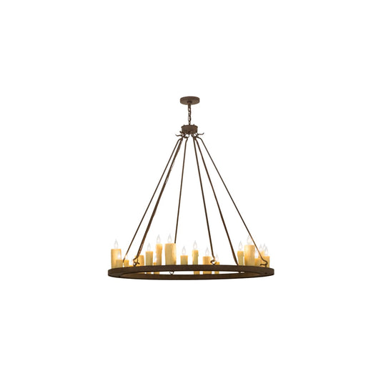 Deina 24 Light 49" Wide Taper Candle Ring Chandelier