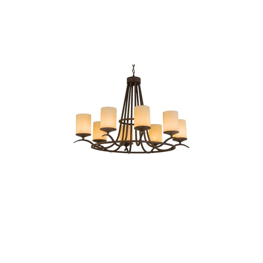 Long Octavia 8 Light 36" Wide Pillar Candle Ring Chandelier