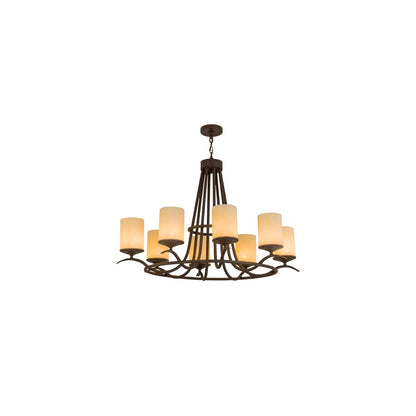 Long Octavia 8 Light 36" Wide Pillar Candle Ring Chandelier