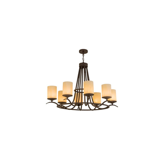 Long Octavia 8 Light 36" Wide Pillar Candle Ring Chandelier