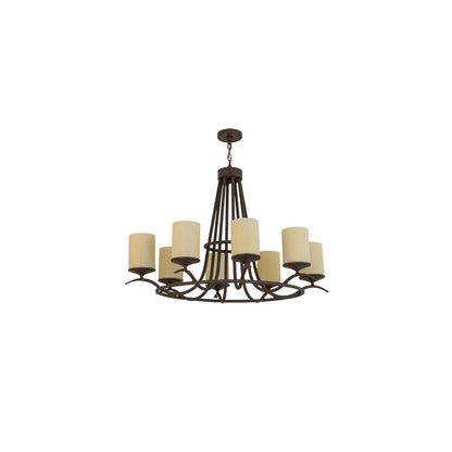 Long Octavia 8 Light 36" Wide Pillar Candle Ring Chandelier