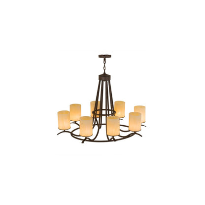Long Octavia 8 Light 36" Wide Pillar Candle Ring Chandelier