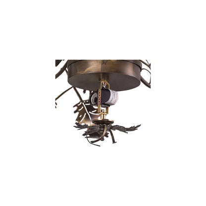 Greenbriar Oak 9 Light 34" Wide Taper Candle Style Chandelier