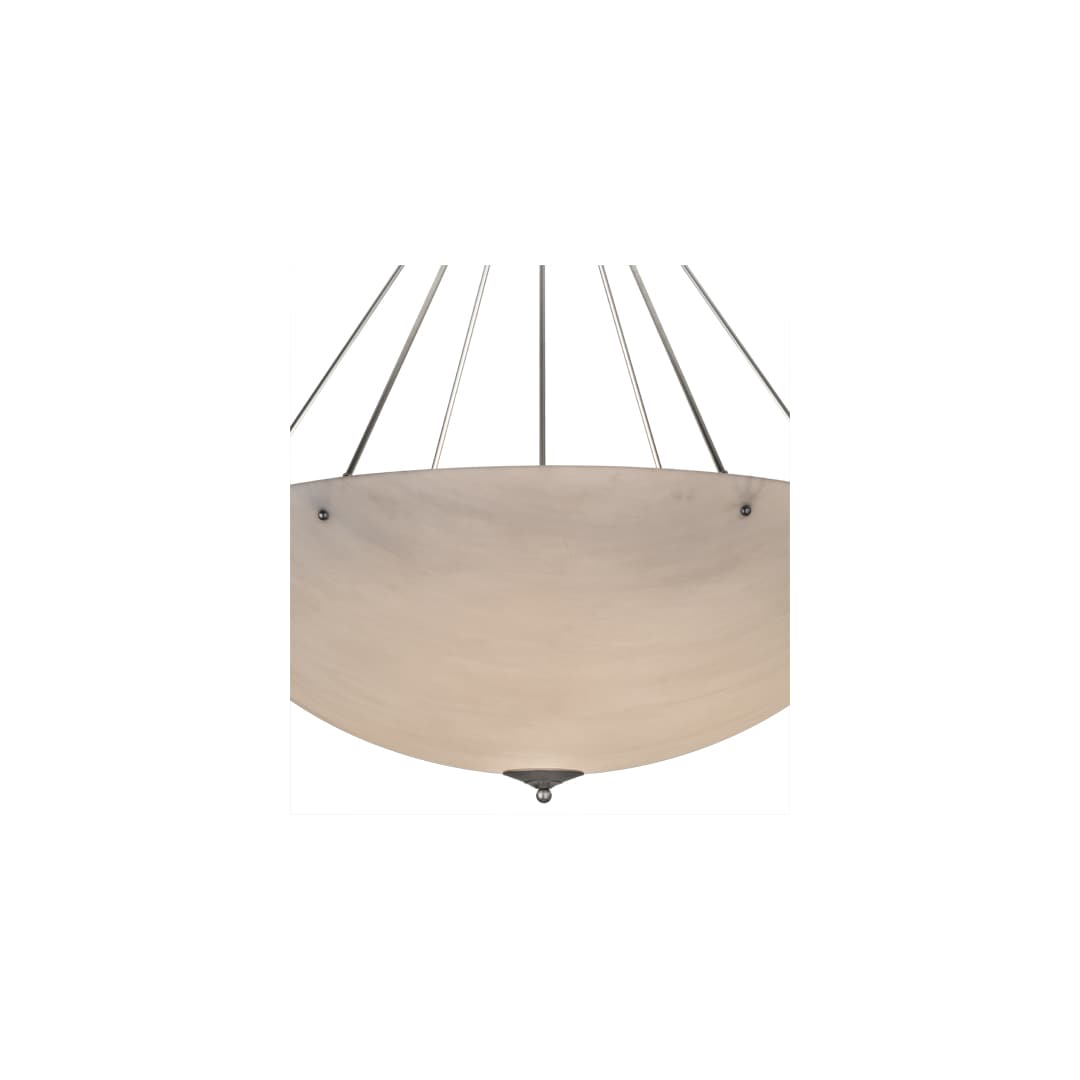 Madison 8 Light 48" Wide Semi-Flush Bowl Ceiling Fixture - Nickel Finish