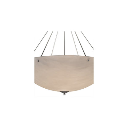 Madison 8 Light 48" Wide Semi-Flush Bowl Ceiling Fixture - Nickel Finish