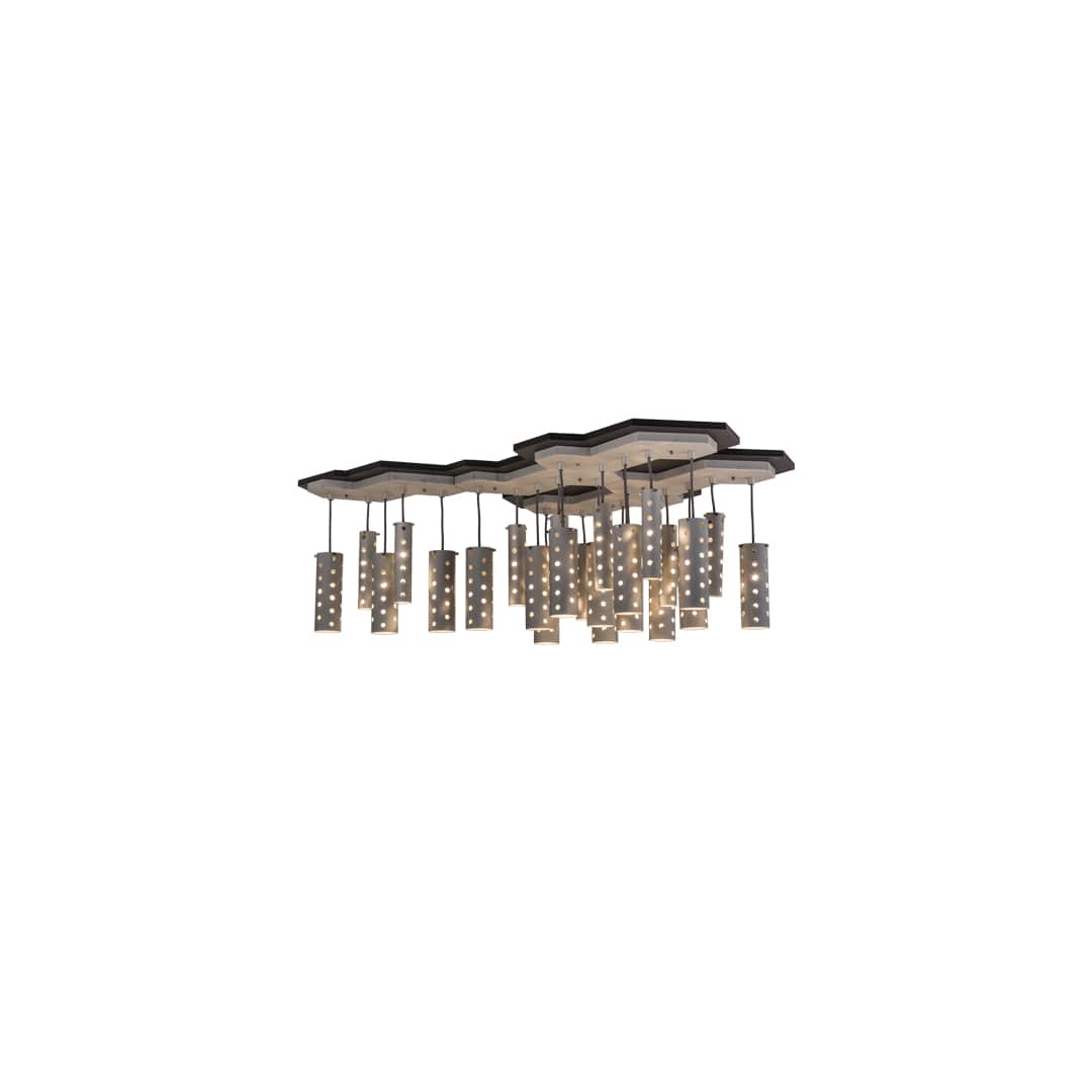 Emmentaler 25 Light 39" Wide Abstract Multi Light Pendant