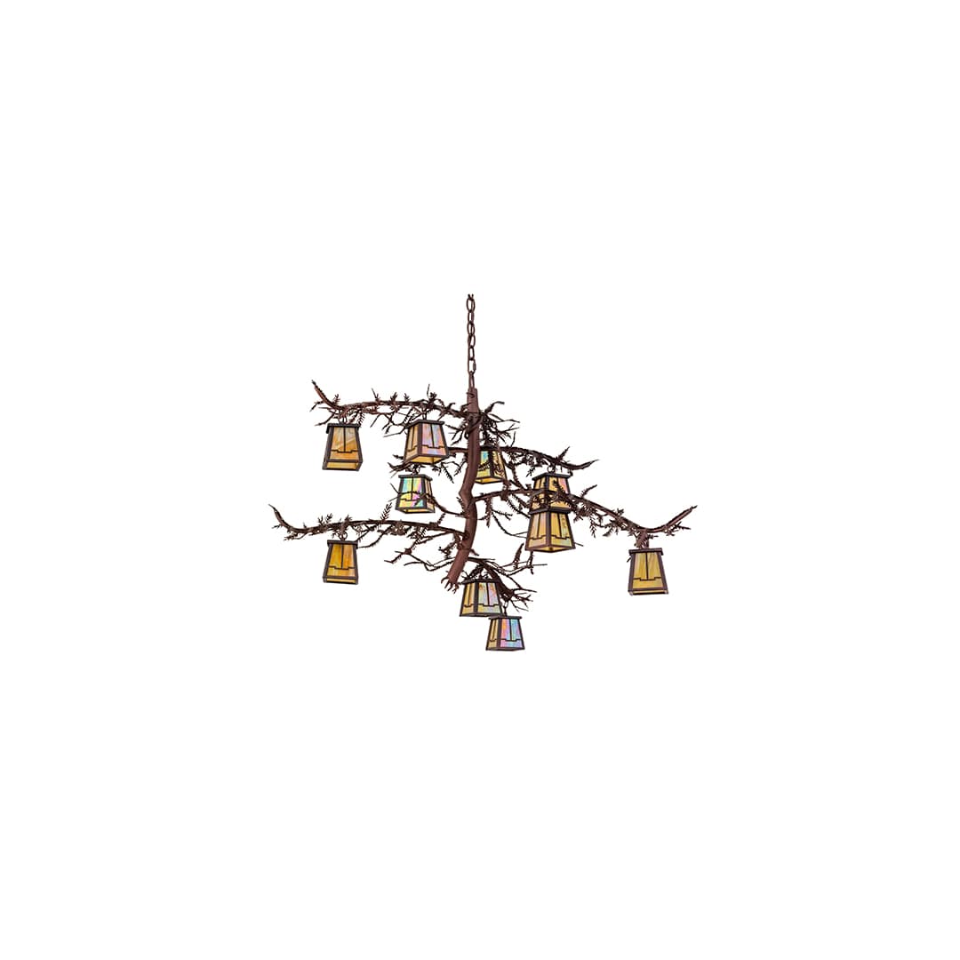 Pine Branch Valley View 10 Light 39" Wide Chandelier