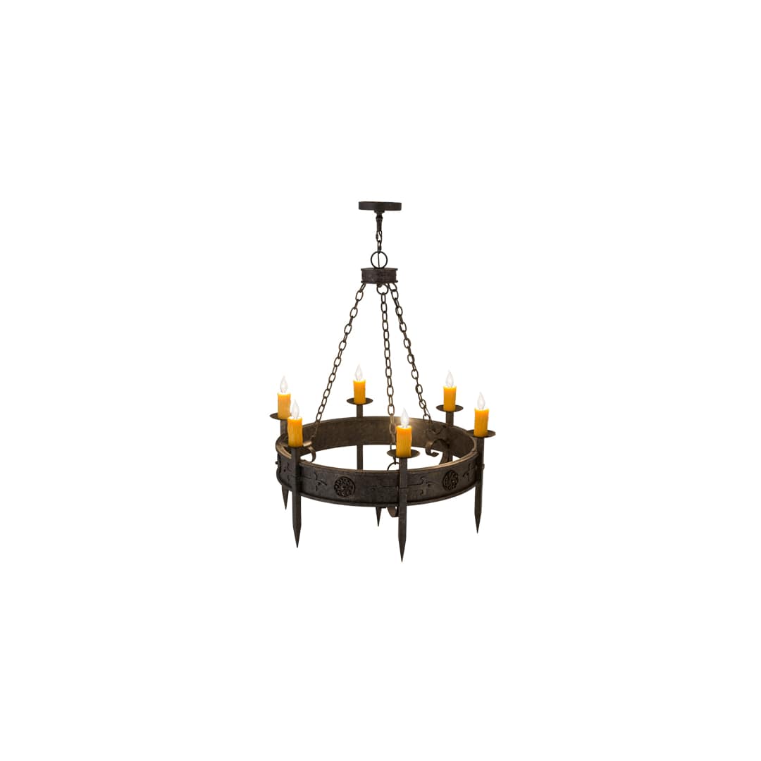 Calandra 6 Light 36" Wide Taper Candle Style Chandelier