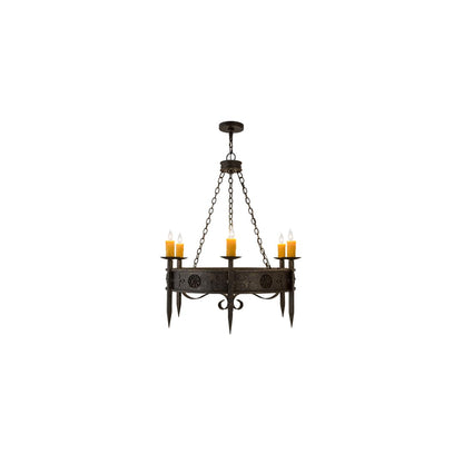 Calandra 6 Light 36" Wide Taper Candle Style Chandelier