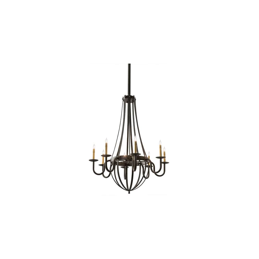 Barrel Stave Metallo 8 Light 38" Wide Taper Candle Style Chandelier