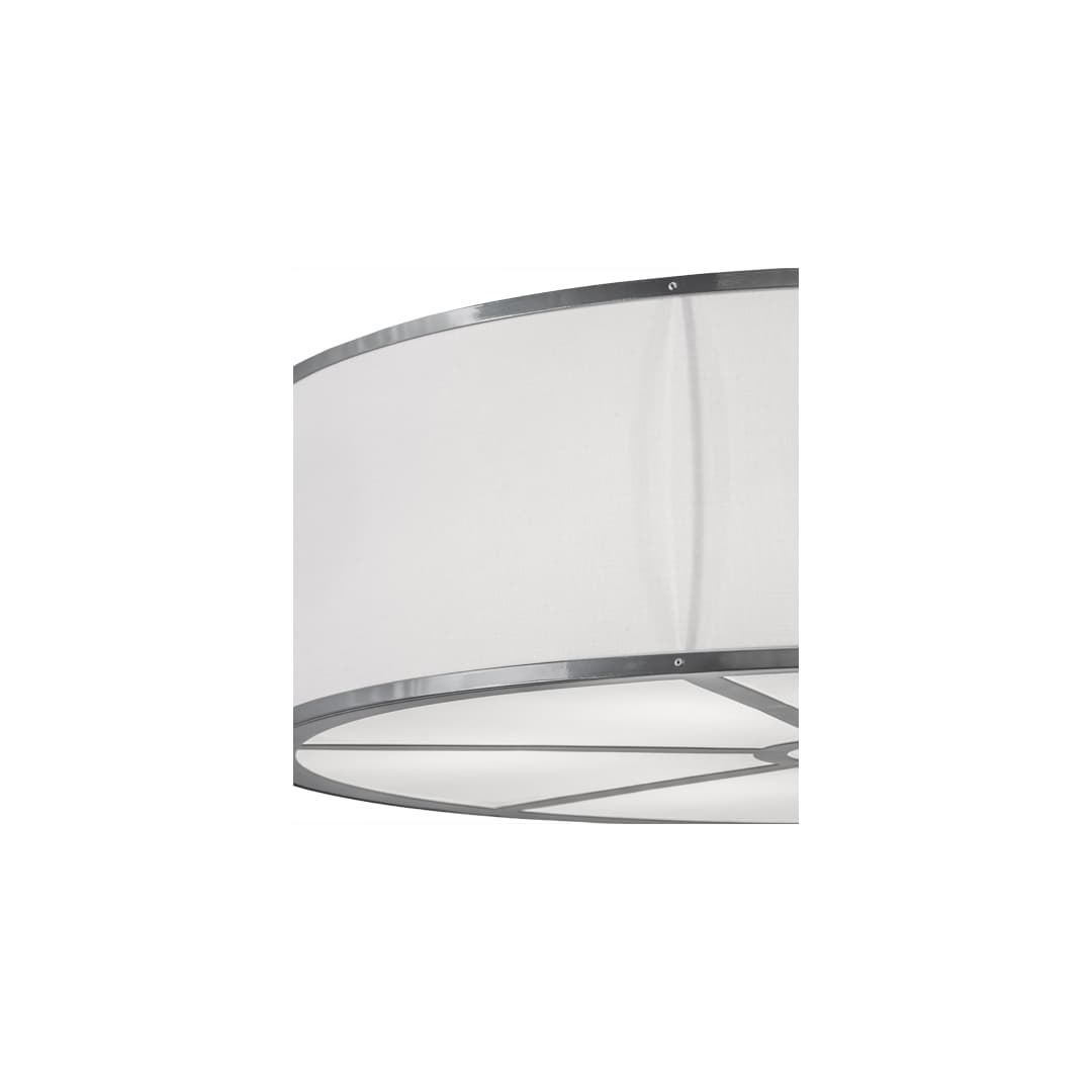 Cilindro 6 Light 36" Wide Semi-Flush Drum Ceiling Fixture - Chrome Finish - GU24 Bulb Base