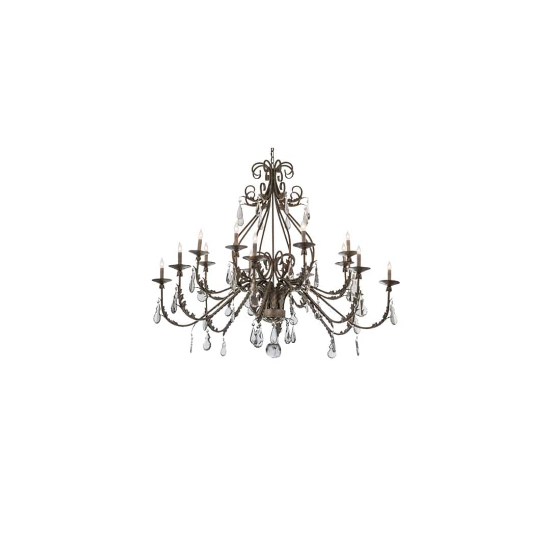 French Elegance 16 Light 60" Wide Crystal Candle Style Chandelier